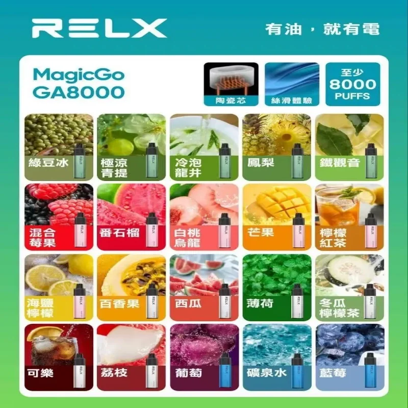 【紅心芭樂】Relx GA8000拋棄式電子煙|悅刻一次性8000口|台灣現貨